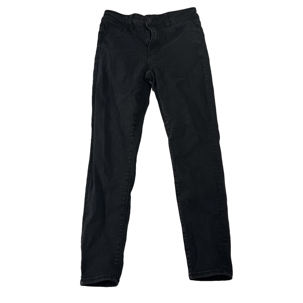 American Eagle Womens 6 Short High Rise Jegging Next Level Stretch Black Jeans